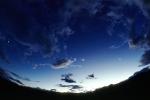 Evening Sky, Gentle Clouds, bucolic, Dusk, moon