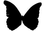 Butterfly silhouette, Wings, Butterflies, logo, shape, OECV02P01_06M