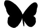 Butterfly silhouette, Wings, Butterflies, logo, shape, OECV02P01_08M