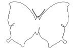 outline, Butterfly, Wings, line drawing, shape, OECV02P08_14O