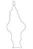 cocoon outline, line drawing, shape