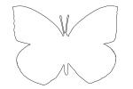 Butterfly outline, line drawing, shape, OECV02P15_18O