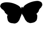 Butterfly silhouette, logo, shape, OECV03P04_14M