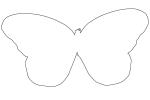 Butterfly outline, line drawing, shape, OECV03P04_14O