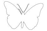 Gulf Fritillary outline, line drawing, shape, (Agraulis vanillae), Nymphalidae, OECV03P05_17O