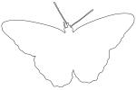 Butterfly outline, line drawing, shape, OECV04P02_13O
