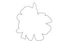 Daisy outline, line drawing, shape, OFFV01P04_15O