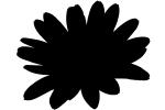 silhouette, logo, daisy shape, OFFV08P12_04M