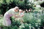 Garden, Grandmother, Grandson, Toddler, Boy, Male, Female, 1950s, OFFV19P06_12