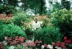 Woman in a Garden, female, lady, hat, coat, OFFV19P13_16