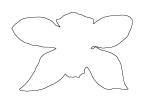 outline, line drawing, Orchid shape, OFOV01P03_18.3296O