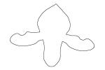Orchid outline, line drawing, shape, OFOV02P01_19O