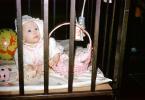Crib, Hat, Baby, Babies, Girl, 1960s