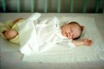 Baby, Girl, Crib, Resting, newborn, infant, 1960s, PABV03P04_16