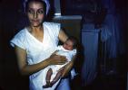 Newborn, one day old, Baby, Mother, Child, 1950s, Childbirth, PABV03P05_04