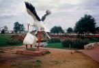 Stork Delivering a Baby, Garden, Park