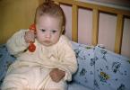 Baby on the Phone, Crib, cute, funny, 1950s, PABV03P11_03