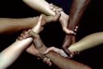 clasping hand, multi racial, ethnic, interracial, culture, cultural, ethnic diversity, multiethnic, multiracial, PACV01P08_07