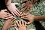 Arms and Hands in a Circle, mixed race, multi-ethnic, diversity, girl, lady, feminine, female, male, boy, guy