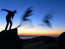 Jump, Leap, evening, sunset, Mount Tamalpais, PAFD01_033