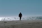 Lone Man on a Beach, Pacific Ocean, PAFV05P12_18.2675