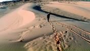 Human Footprints, Woman Walking on Coral Pink Sand Dunes, PAFV07P01_18B