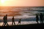 Beach, Pacific Ocean Waves, girl, person, People walking, sand, Pacific Ocean, sunset, waves, PAFV07P08_01