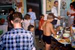Family Eating Dinner, boys, girls, table, 1960s