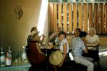 Cantina, Lunch, Women, Men, hats, booze, 1950s, PARV12P02_15