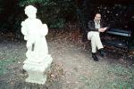 Man, Bench, Statue, Magnolia Plantation