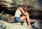 Contemplaing Woman, Hippy Chick, 1970s, PBAV02P11_09