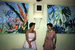 Smiling Ladies, sconce, speaker, wall paintings, 1950s, PBTV05P04_19