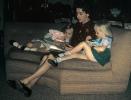 Mother, Daughter, reading book, 1960s, PBTV05P05_10