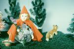 Little Red Riding Hood, Girl, Hoody, Basket, Cape, wolf, fox, picking flowers, 1950s, PCDV02P03_03