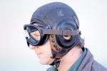 Man, Male, WWII Pilot, Helmet, Goggles, PCFV02P06_17