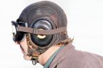Man, Male, WWII Pilot, Helmet, Goggles, PCFV02P07_03