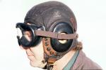 Man, Male, WWII Pilot, Helmet, Goggles, PCFV02P07_05