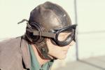 Man, Male, WWII Pilot, Helmet, Goggles, PCFV02P07_07