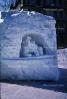 Wild Cat in a snowcave, sculpture, Lions, big cats, Snow Sculpture, Basel Switzerland