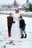 Girl, Boys, sister, siblings, brother, snowman, ice, cold, suburbia, PCSV01P04_14