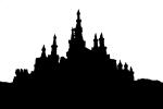 Sand Castle silhouette, shape, logo