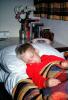 Sleeping Boy, Flowers, Pillow, Blanket, Sleeping, Bed