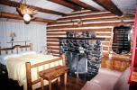 Bed, fireplace, log cabin, Mirror, sofa, 1950s, PDBV01P14_11