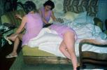 Slumber Party, Women, Purple Nighties, Bed, 1950s, PDBV01P15_14