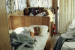 Bed, Sleeping Boy, Room, Pillow, blankets, fire extinguisher, drapes, PDBV01P15_19