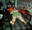 Woman on Leopard Skin Sofa, Pillows, PDBV02P02_05