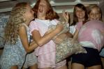 Girls at a Slumber Party, pajama, pillows, fun, funny, 1960s
