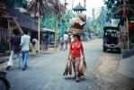 Woman, street, baskets, Ubud, Bali, Indonesia, PDCV01P01_09