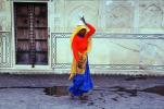 Woman Carrying a Bottle on her Head, Jaipur, Rajastan, India, PDCV01P10_06