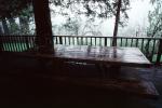 Table, wet misty day, trees, PDEV01P07_14